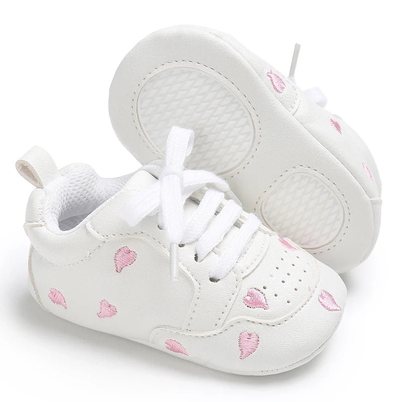 Baby Girl Soft Sole Prewalker Shoes - Cute Infant First Walker Sneakers for 0–18 Months