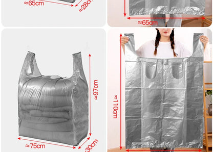 10PCS Large Capacity Thick Plastic Storage Bags — Moving & Packaging Bags for Clothes, Toys, Bedding & Blankets