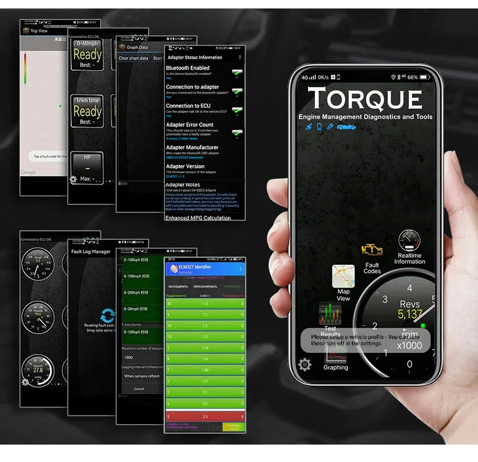 ATOTO 4450 OBD2 Scanner – Bluetooth ELM327 V1.5 Car Diagnostic Tool & Code Reader for Android OBDII