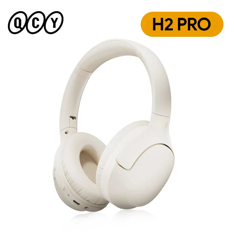 QCY H2 Pro Wireless Headphones - Bluetooth 5.3, HIFI 3D Stereo, BASS Mode Gaming Earbuds, 70H Playtime, Over-Ear Headset