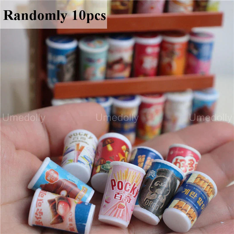 1/6 Scale Miniature Supermarket Food & Drinks – Dollhouse Store Decor Accessories for Blythe, BJD & 1/6 Dolls