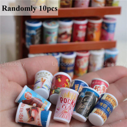 1/6 Scale Miniature Supermarket Food & Drinks – Dollhouse Store Decor Accessories for Blythe, BJD & 1/6 Dolls