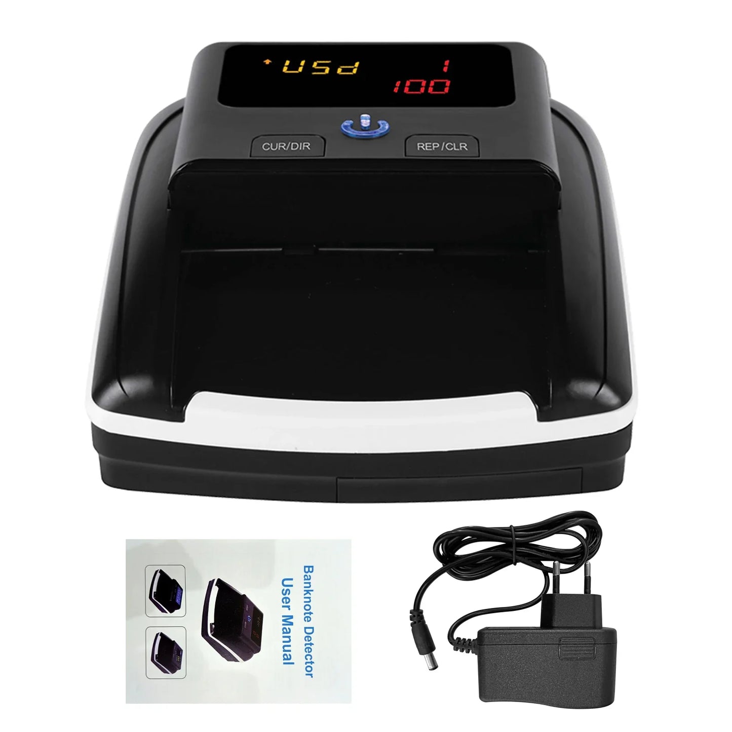 Automatic Money Counter & Counterfeit Bill Detector – UV, MG, IR Detection for EURO & US Dollar, Paper Size & Thickness Detection
