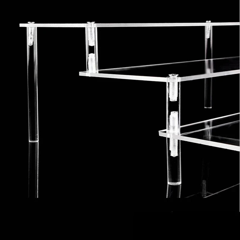 1-4 Tier Acrylic Display Stand - Durable Rack for Cupcakes, Perfumes, Dolls, and Blind Box Storage Shelf