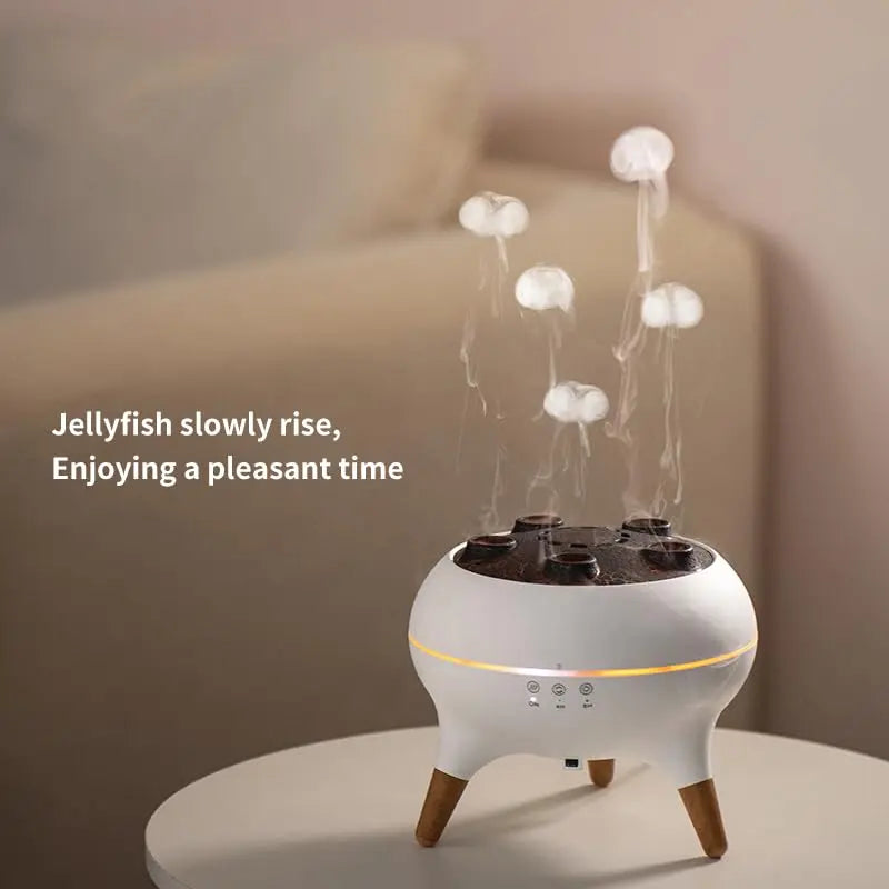 Dynamic Jellyfish 250ml Air Humidifier — Essential Oil Diffuser with Remote Control and 7-Color Night Lights for Bedroom