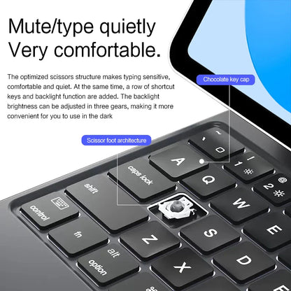 Backlit Magic Keyboard Case for iPad — Multi-Touch Smart Keyboard Folio for 11" iPad 11th Gen & 10.9" iPad 10th Gen