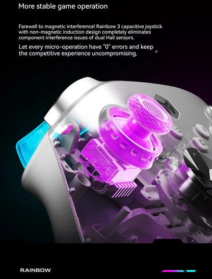 Bigbigwon Rainbow3 Wireless Game Controller Charging Base – RGB Magnetic Dock for PC Gaming