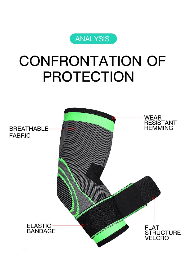 Elastic Elbow Support Sleeve – Nylon Protective Pad for Gym, Sports, Basketball, and Fitness