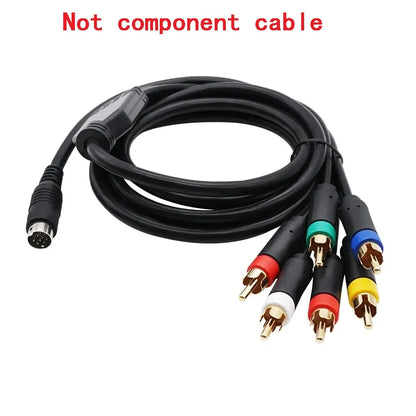 1.8M RGB/RGBS 9-Pin Cable for Sega Mega Drive 2 (MD2) – Retro Game Console Video Cable for CRT Monitor Display Connection