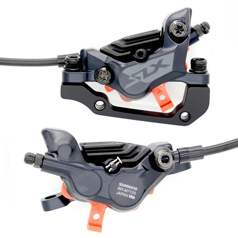 SHIMANO DEORE XT/SLX Hydraulic Disc Brake Set – M6100–M8120 2/4 Piston Original MTB Brakes for Mountain Bikes