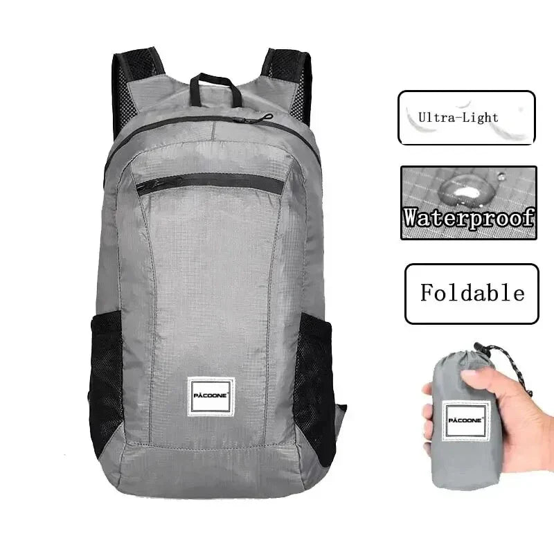 20L Lightweight Outdoor Hiking Backpack - Portable, Foldable, Waterproof Ultralight Pack for Travel