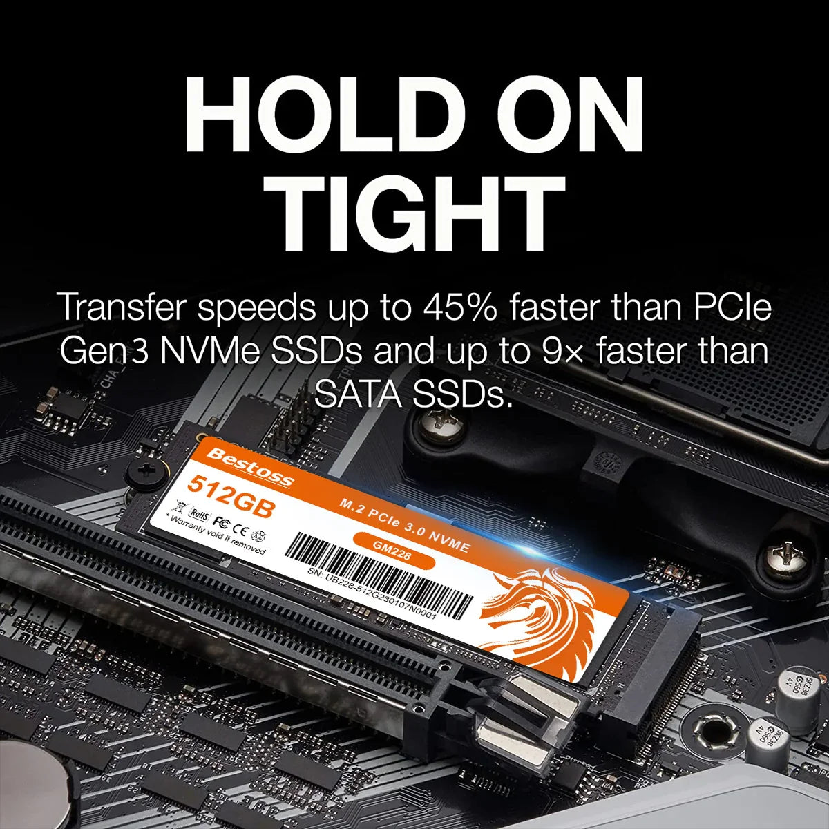 Bestoss NVMe M.2 SSD – 256GB, 1TB Internal Solid State Drive for Notebook, Gaming PC, Laptop