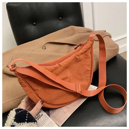 Casual Nylon Hobo Crossbody Bag for Women – Shoulder, Half Moon, Tote Travel Shopper & Purses
