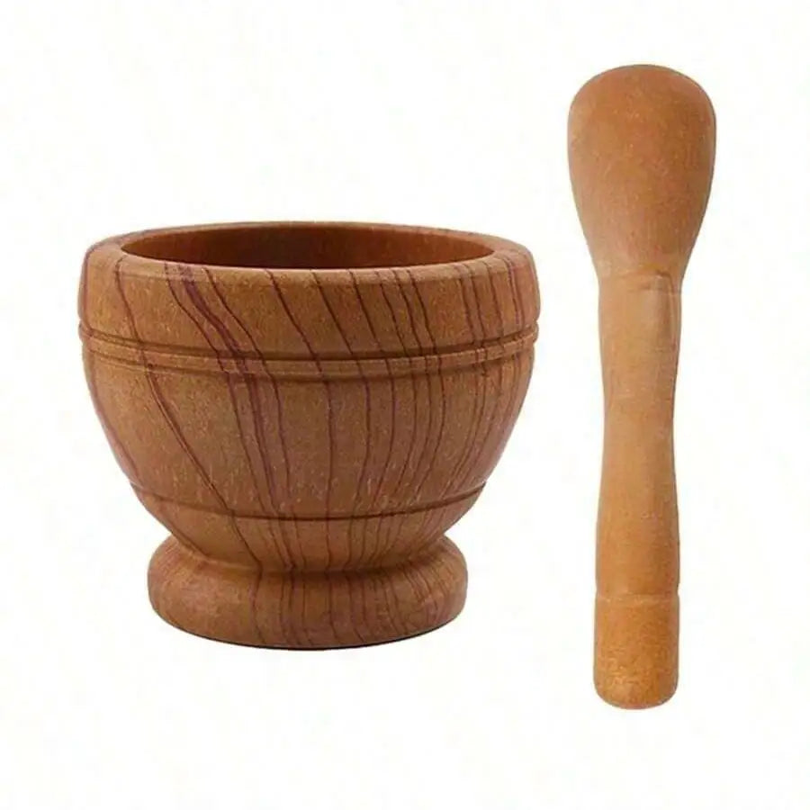 Resin Mortar and Pestle Set - Mini Kitchen Spice, Herb & Garlic Grinding Bowl for Cooking & Restaurant Use