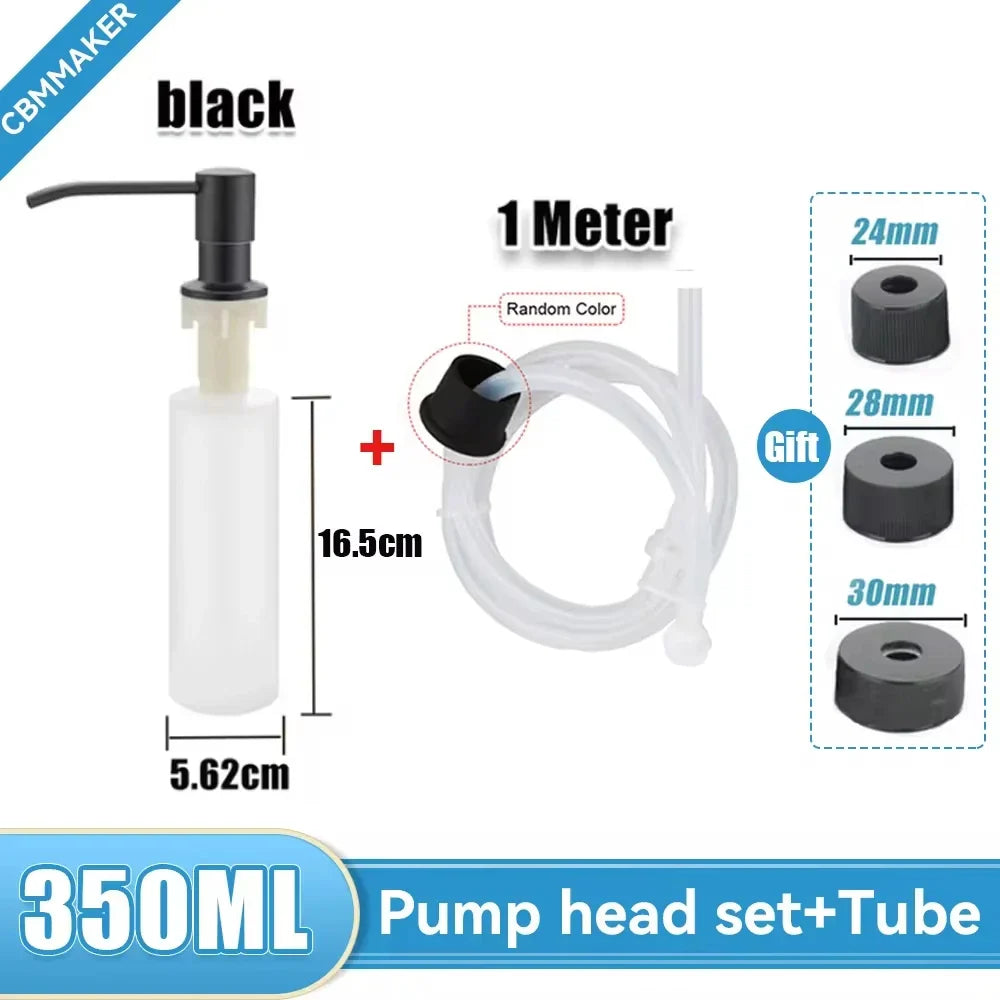 500ml Stainless Steel Liquid Soap Dispenser — Hand Press Pump Bottle for Kitchen Sink