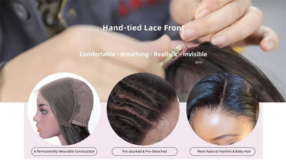 250% Curly Human Hair Lace Front Wig – Deep Wave Brazilian Remy 13x4 Water Wave Lace Frontal Wig