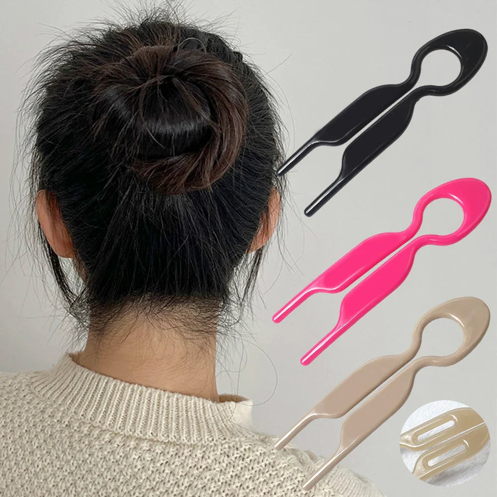 Retro Design U-Shaped Hair Sticks: New Barrettes Clip Hairpins for Women and Girls - Sweet Ponytail Meatball Head Hair Accessories
