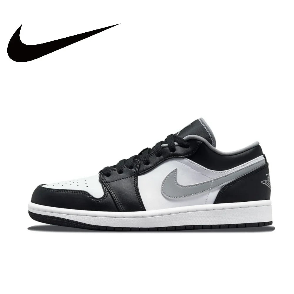 Nike Air Jordan 1 Low – Light Smoke Grey Retro Basketball Shoes | Men's Wear-Resistant, Anti-Slip Sneakers