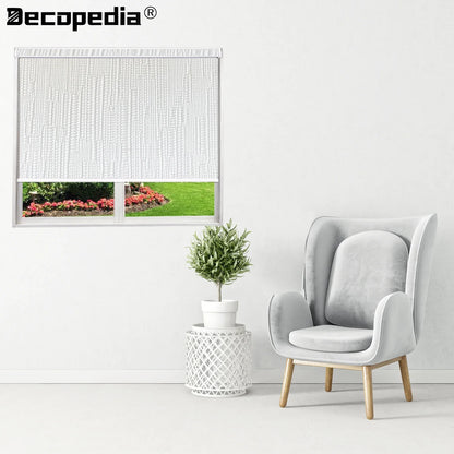 Decopedia Motorized Roller Blinds for Windows – Cordless Smart Blackout Day & Night Curtains for Living Room