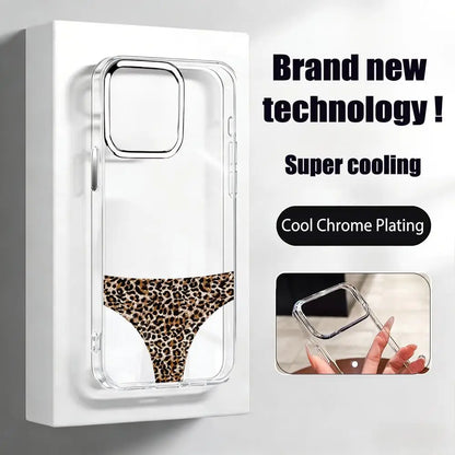 Funny Pattern iPhone Case - Transparent Protective Cover with Chrome Button & Camera Ring