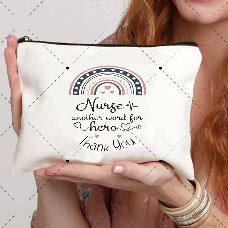 High-Quality Square Pillowcase — Washable Living Room Sofa Cushion Cover with “Thanks to Nurse” Print for Home & Office Decor
