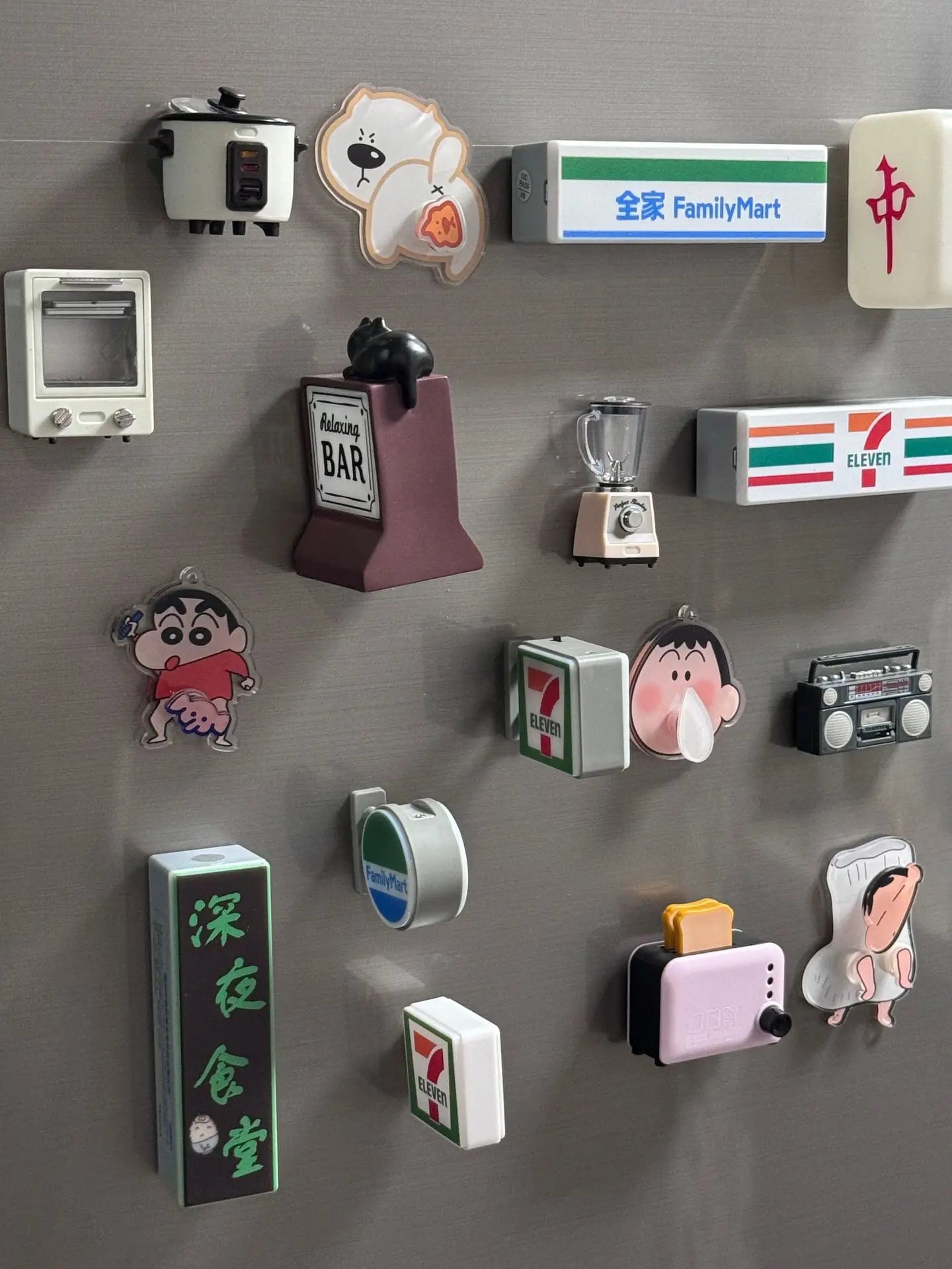 Magnetic Fridge Stickers – Coffee Shop 711 Luminous Light Box, Creative Convenience Store Decor & Home Ornament