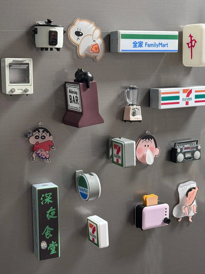 Magnetic Fridge Stickers – Coffee Shop 711 Luminous Light Box, Creative Convenience Store Decor & Home Ornament