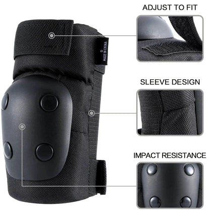 Adult/Kids 6-in-1 Protective Gear Set – Knee Pads, Elbow Pads & Wrist Guards for Skating, Skateboarding, Scooter & BMX