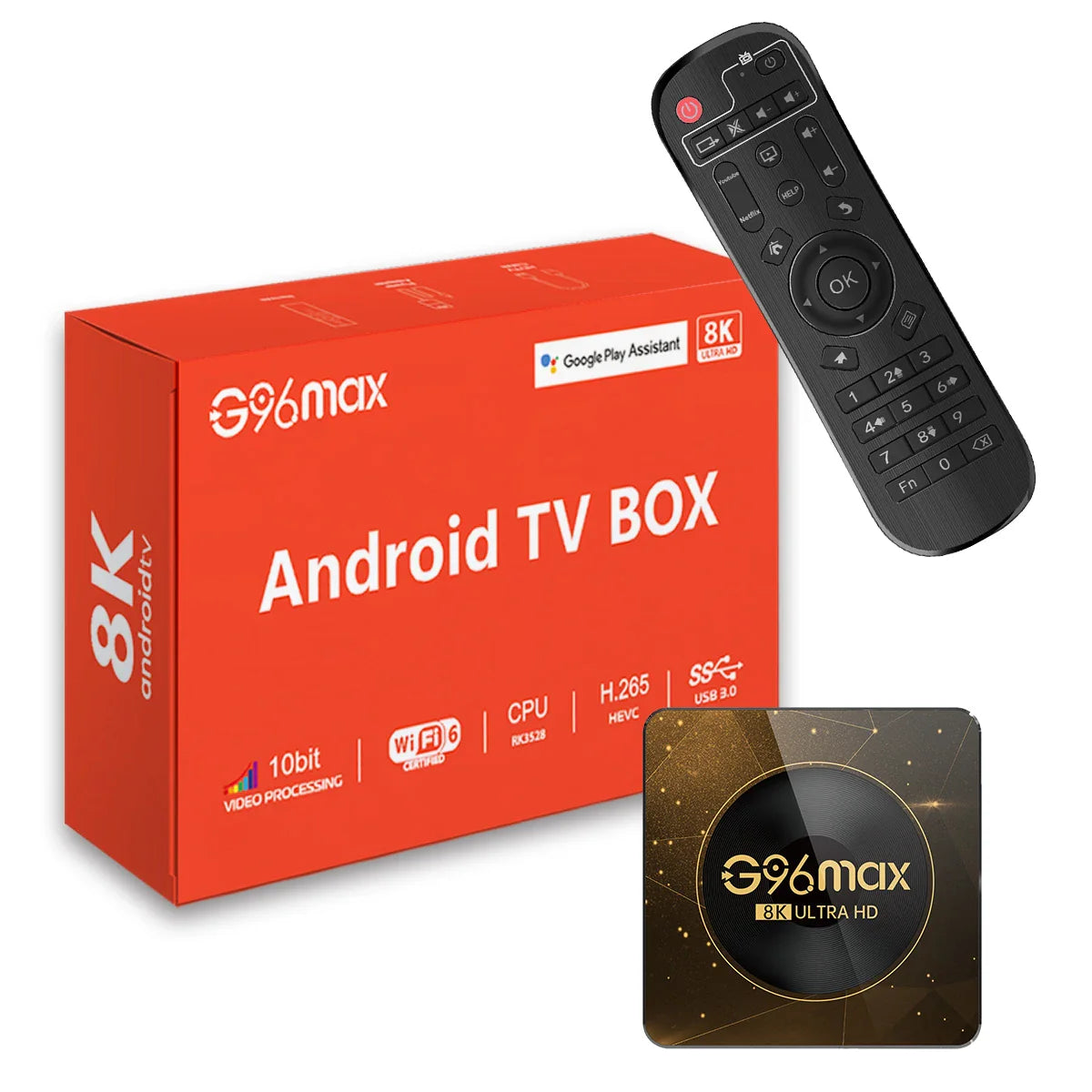 MAXA13 Android 13 8K Ultra HD Smart TV Box – 4GB+64GB WiFi6 Media Player for Netflix & YouTube