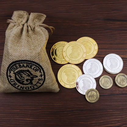 Harry Potter Gringotts Commemorative Coin Badge – Gold Galleon Money Bag Collectible, Birthday Gift
