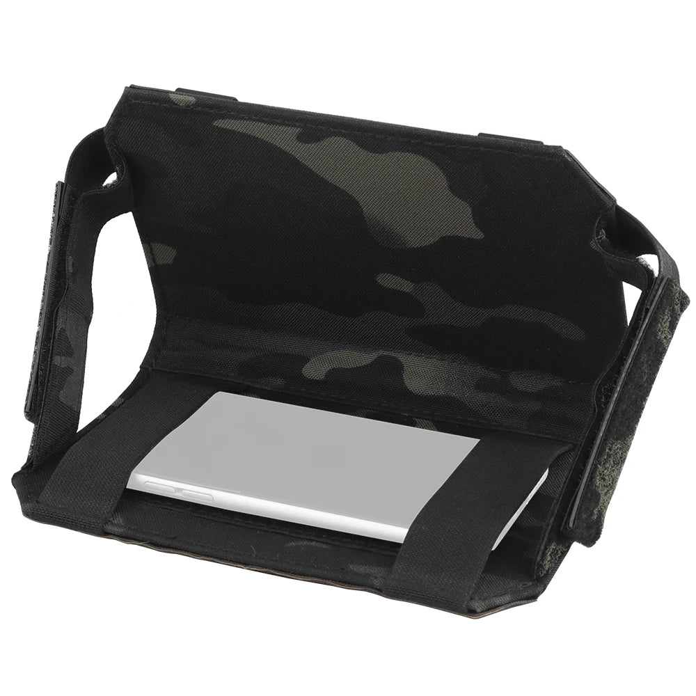 Tactical Admin Phone Pouch MOLLE – Military Hunting Vest Front Panel Map Holder & Utility Carrier Bag for Outdoor Navigation