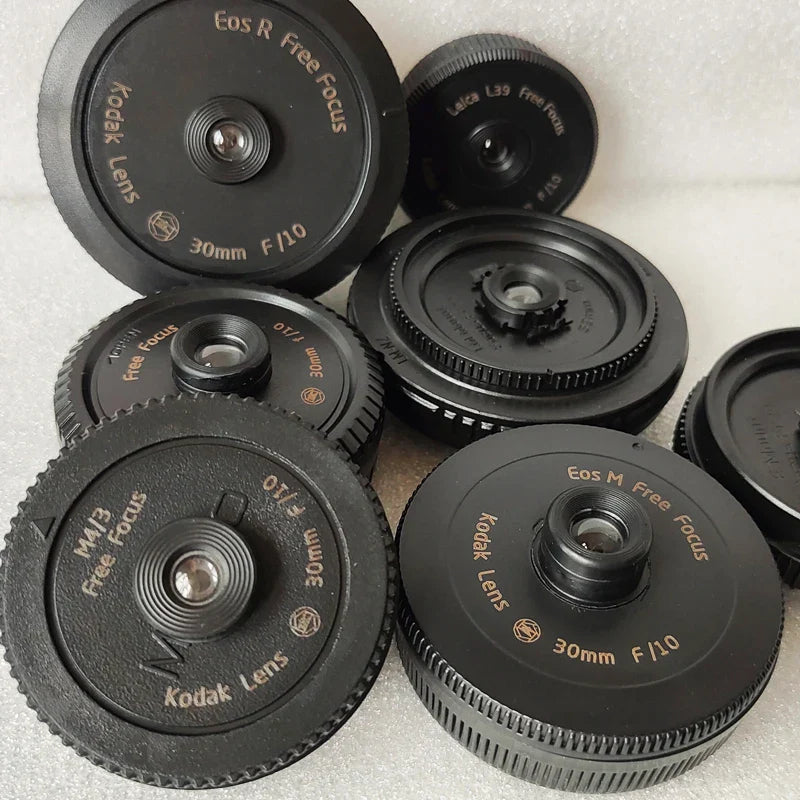 EF-M RF LM L39 M4/3 FX E-Mount Pan-Focus 30mm f/10 Free Focus Lens — Playful Street & Vintage Film Style for Mirrorless Cameras