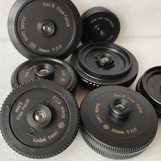 EF-M RF LM L39 M4/3 FX E-Mount Pan-Focus 30mm f/10 Free Focus Lens — Playful Street & Vintage Film Style for Mirrorless Cameras