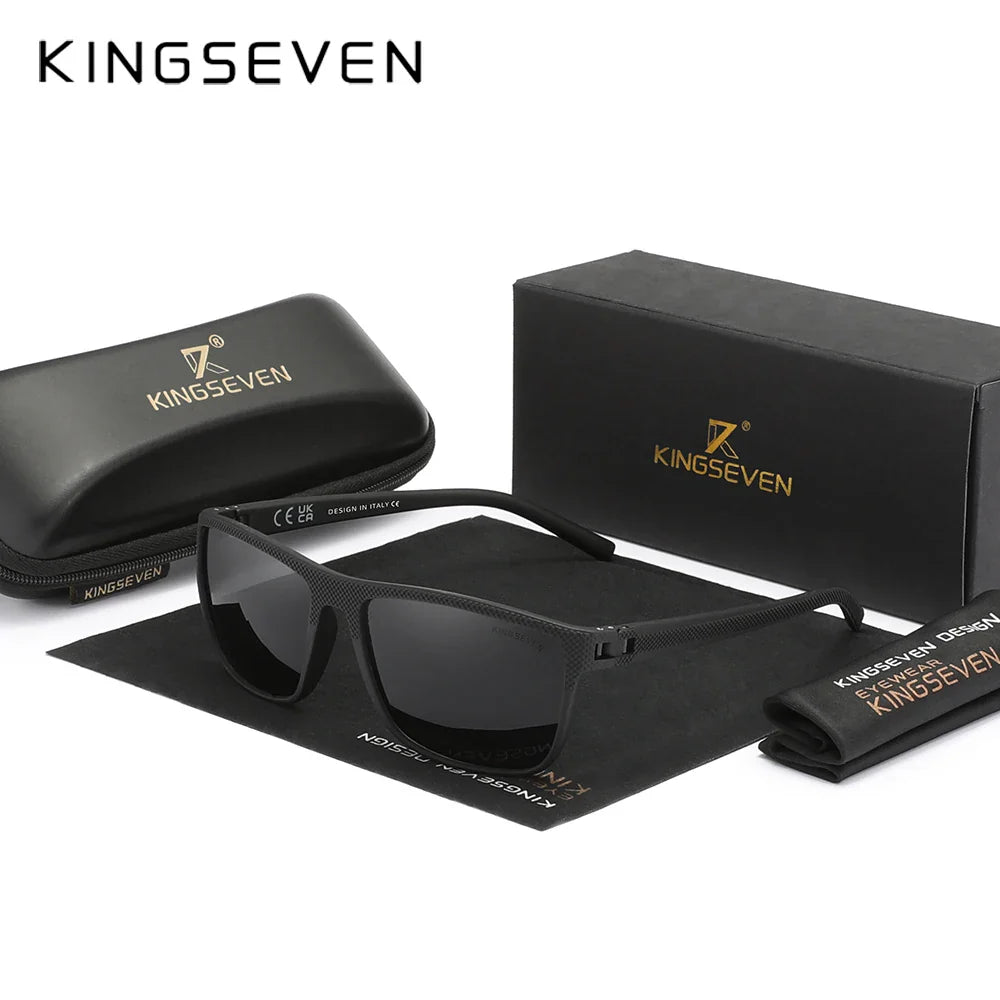 KINGSEVEN Classic Polarized Sunglasses - UV400 Square Frame Eyewear for Men & Women