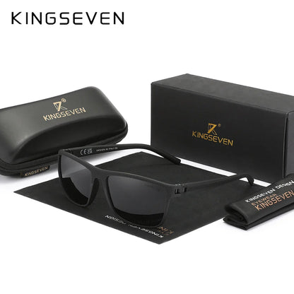 KINGSEVEN Classic Polarized Sunglasses - UV400 Square Frame Eyewear for Men & Women