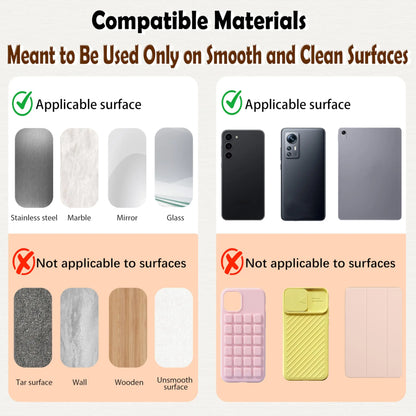 Silicone Suction Cup Phone Holder – Double-Sided, Anti-Slip Mobile Mount, Detachable Rubber Pad for Smartphones