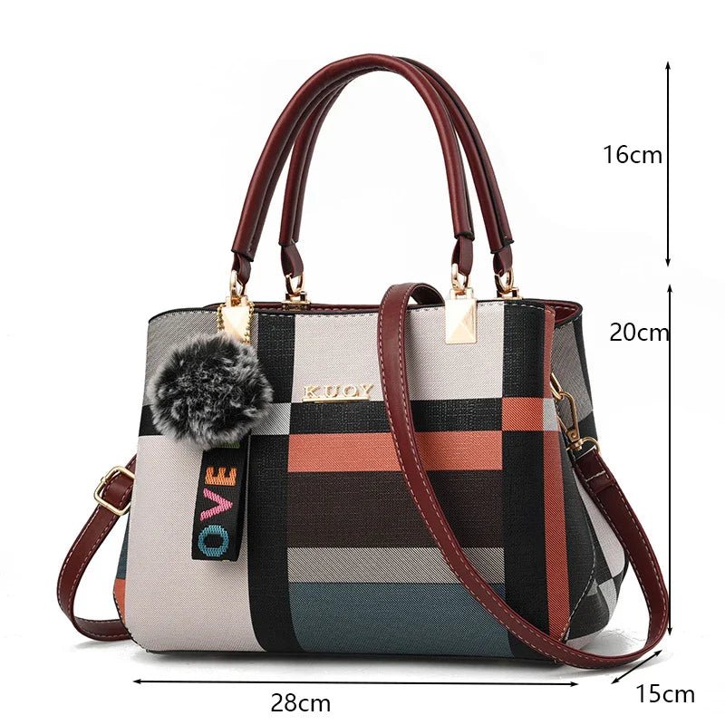 PU Leather Casual Crossbody Bag for Women - Luxury Designer Tote Handbag, Large Capacity Travel Shoulder Sac