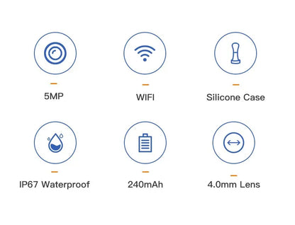 Wireless Visual Ear Endoscope Camera – 5MP Ear Cleaning Tools with Safe Silicone Earpick, Luminous Otoscope & Ear Wax Remover