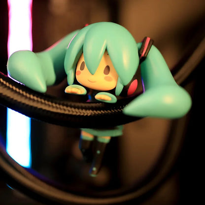8CM Anime Hatsune Miku Q-Version Figure – Ponytail Cup Pressing PVC Model Toy, Collectible Doll Ornament Gift
