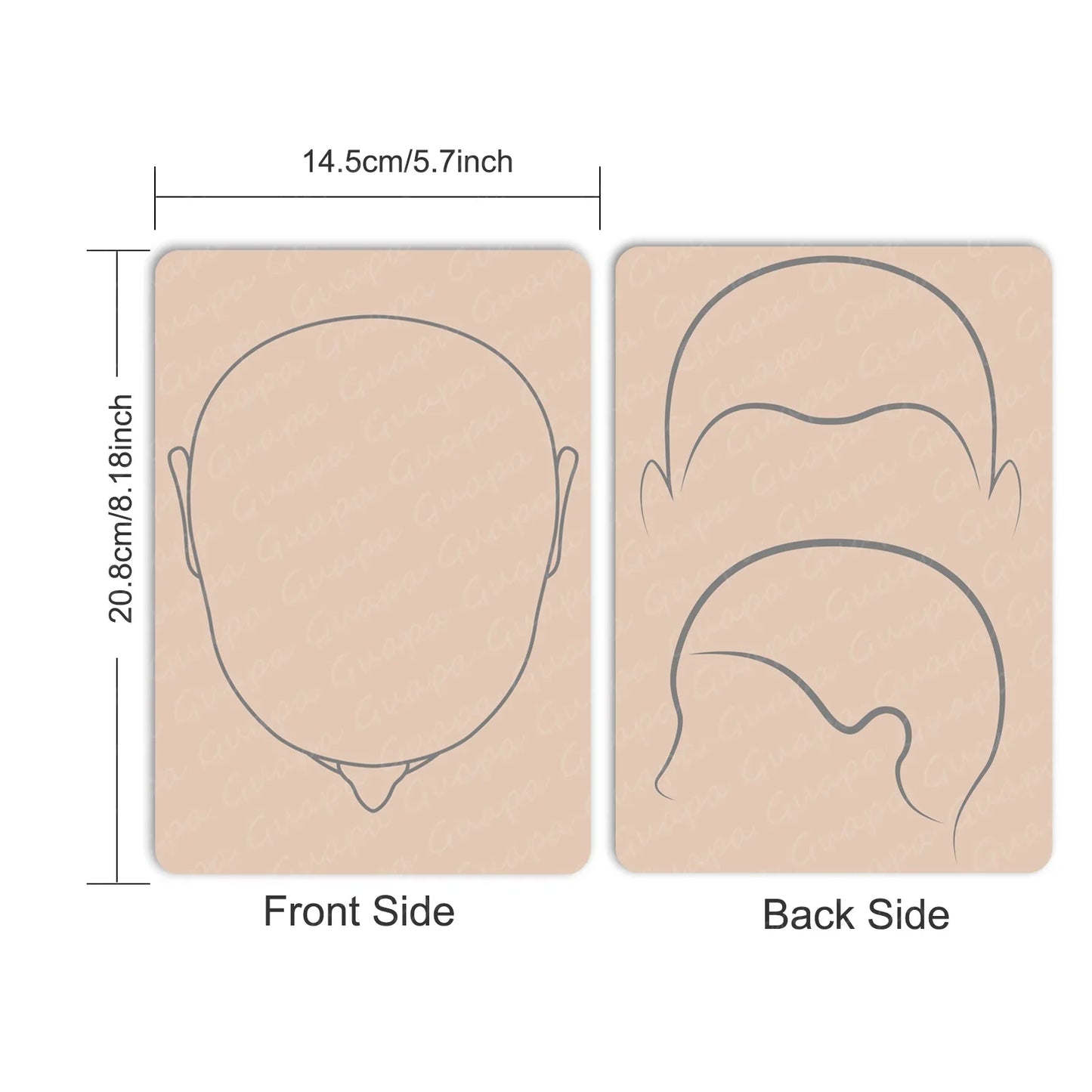 Silicone Practice Skin for Permanent Makeup — Double-Sided Latex Sheet with Brows Design for Hair Stroke Training