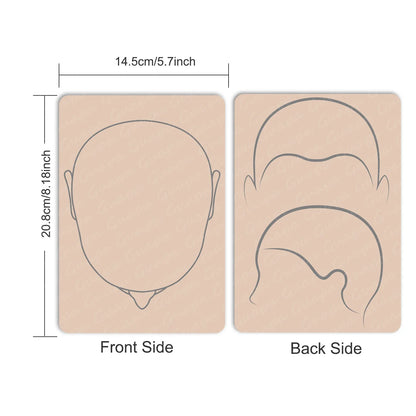 Silicone Practice Skin for Permanent Makeup — Double-Sided Latex Sheet with Brows Design for Hair Stroke Training