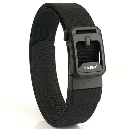 TUSHI Men's Military Tactical Belt – Heavy-Duty Sturdy Nylon with Automatic Buckle for Outdoor & Casual Wear