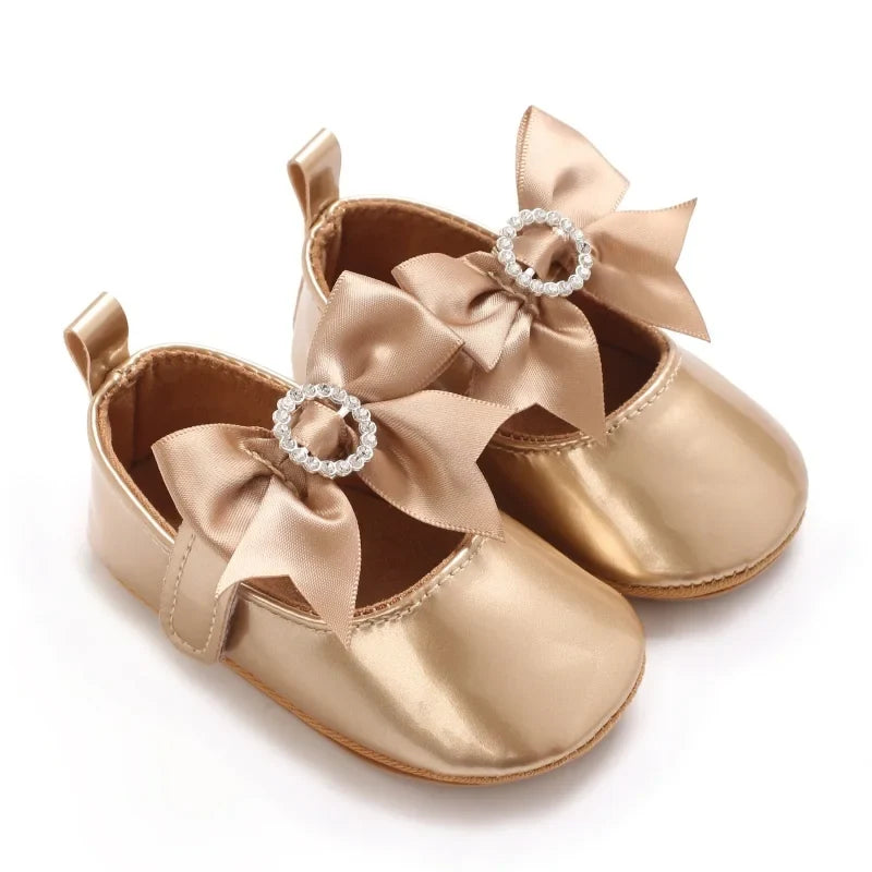 Infant Princess Pre-Walker Shoes - Bowknot Soft Sole Sandals for Baby Girls 0–1 Year