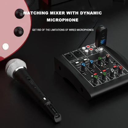 BOMGE UHF XLR Wireless Microphone Adapter System – Transmitter & Receiver for Dynamic Microphone, Guitar, Audio Mixer & PA System