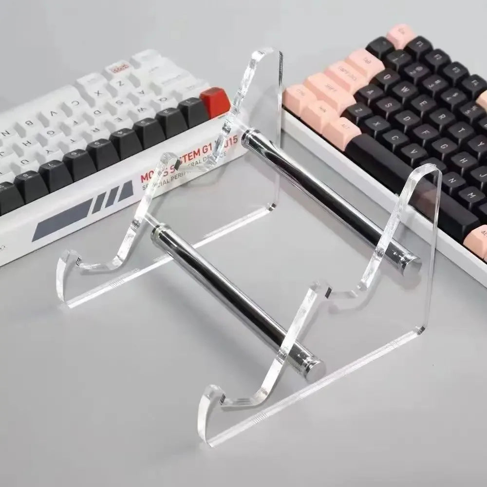 Transparent Acrylic Mechanical Keyboard Display Stand – Computer Keyboard Holder Layer Rack & Storage Tray for Desk Organization
