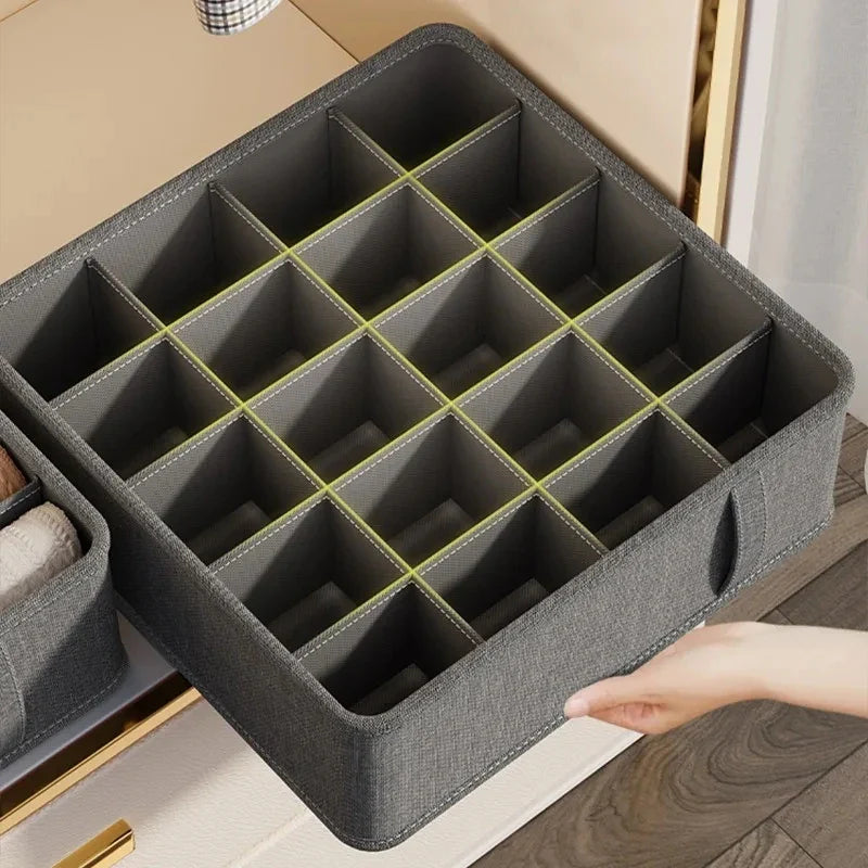 Underwear & Socks Cabinet Drawer Organizer – Wardrobe Storage Box for Clothes, Ties, Pants & Bras