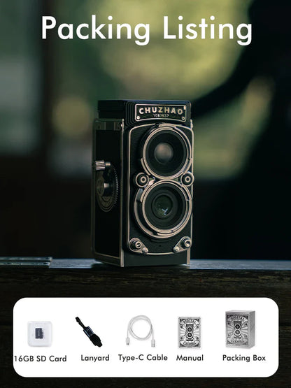 Vintage Mini Digital Camera 12MP Autofocus, 1080P FHD Vlogging Camera – Ideal Christmas & Birthday Gift