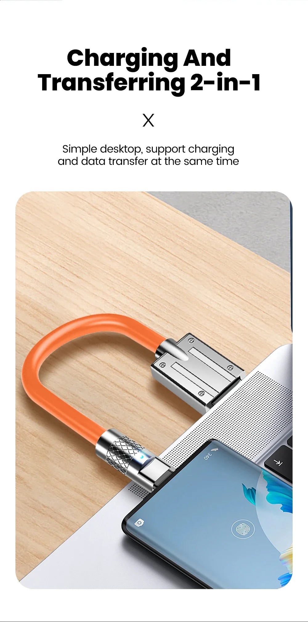 Elough 66W Short USB-C to Type-C Cable – 25CM/50CM Fast Charging Cord for iPhone 15/16 Pro, Samsung, Xiaomi