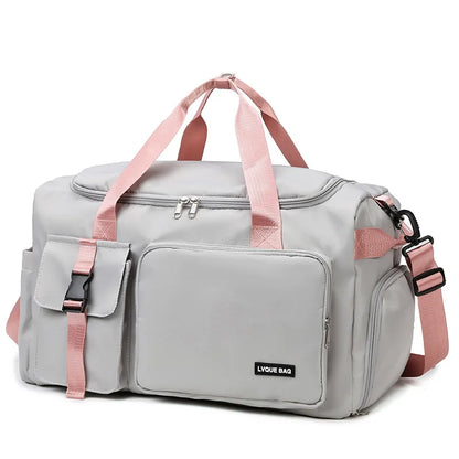 Women’s Sports Gym Bag – Dry & Wet Compartments Shoulder Crossbody Travel Duffel for Swimming, Fitness & Outdoor Use
