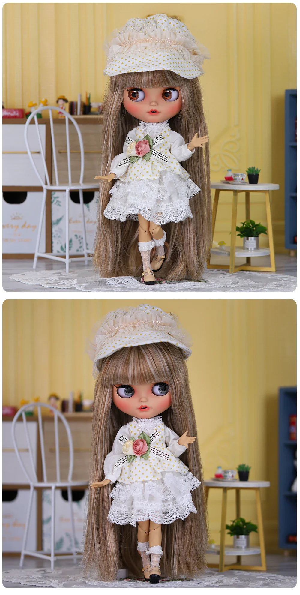 ICY DBS Blythe 1/6 BJD Doll – 30cm Tan Skin Matte Face Jointed Body, Anime Girl Toy Gift
